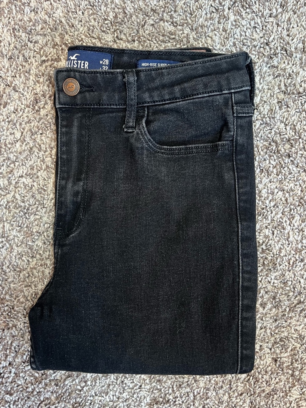 Hollister Black Super High Rise Skinny Jeans